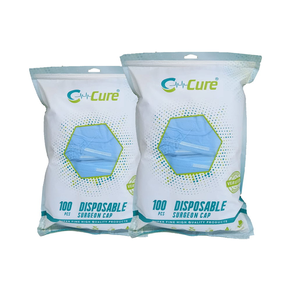 C Cure Disposable Surgeon Cap (100 Each) Blue - Image 1