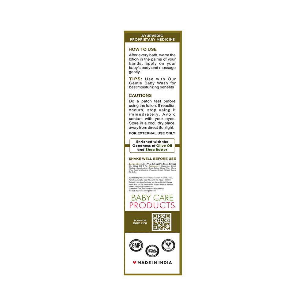 Baby Organo Combo Pack of Gentle Baby Wash 200gm, Nourishing Baby Lotion 200gm And Herbal Kids Toothpaste 50gm - Image 4