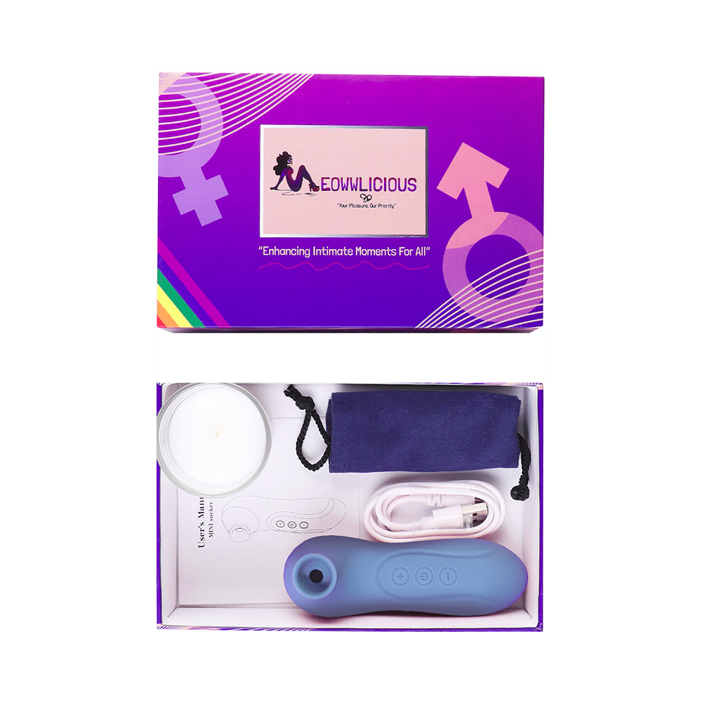 Meowwlicious Surge Air Stimulator Body Massager Jade Blue - Image 1