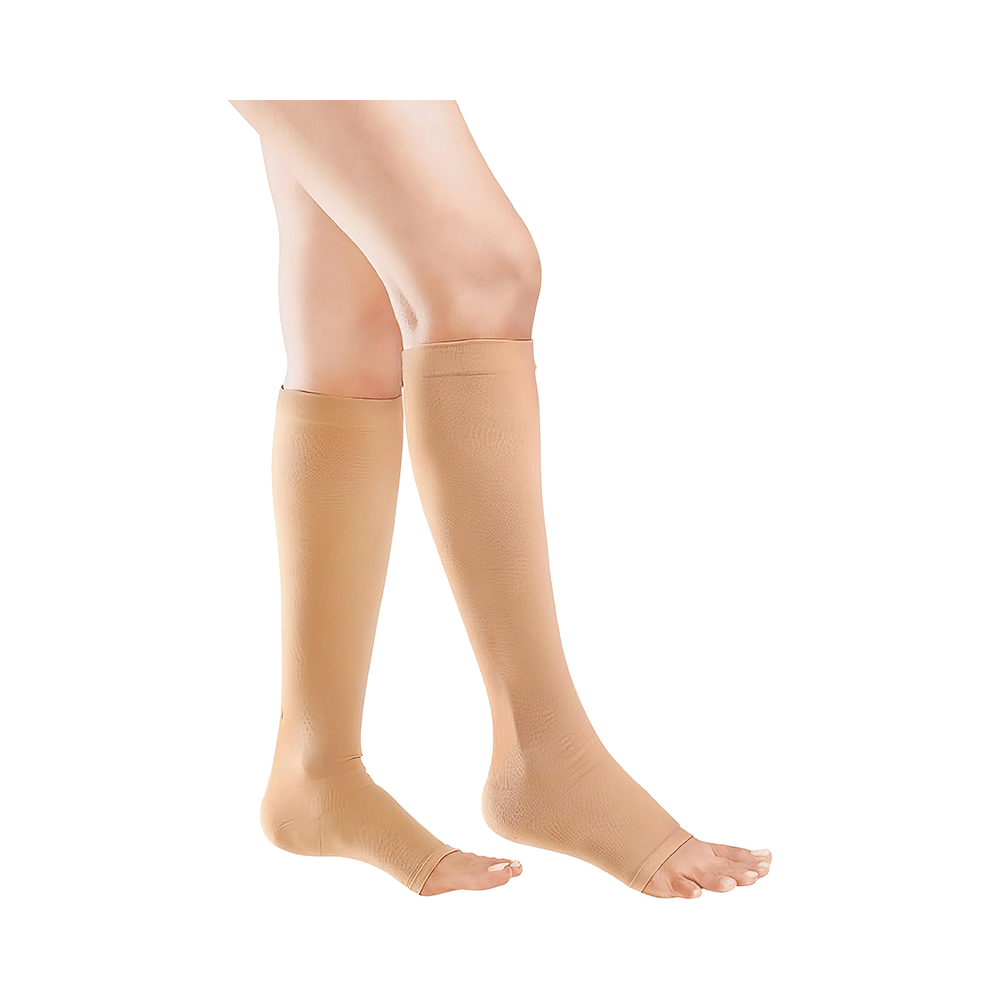 actiLEGS Class I Medical Compression Stocking Open Toe Skin Colour XXL Knee Length - Image 1