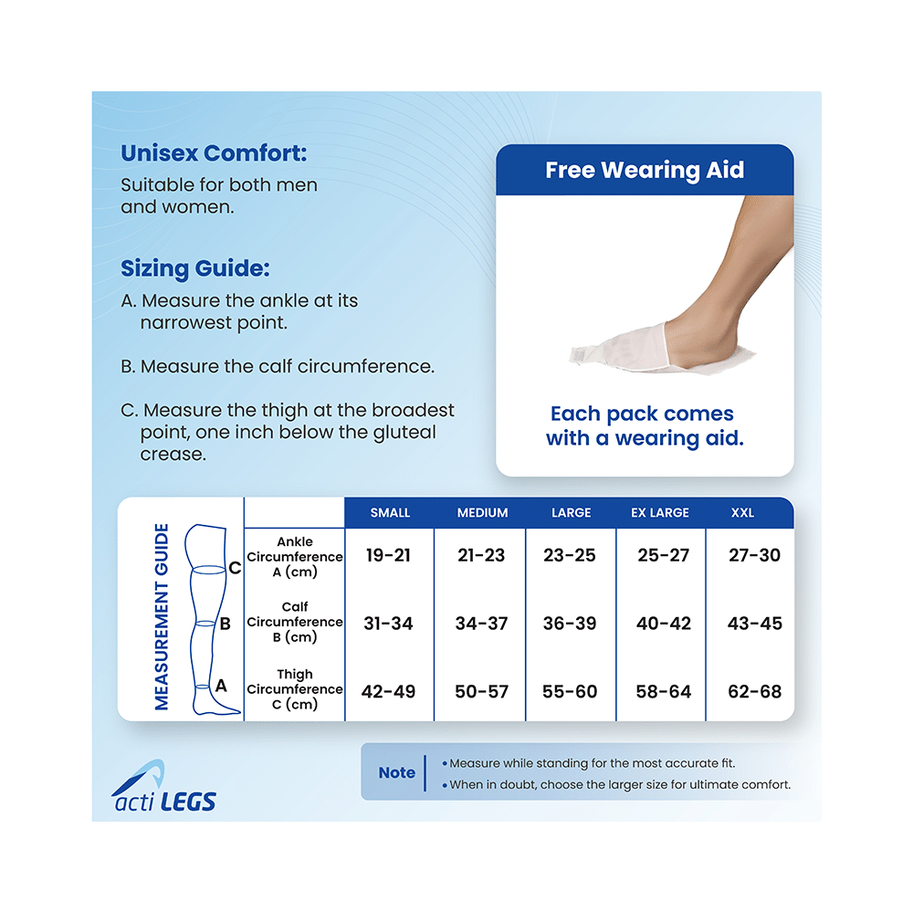 actiLEGS Class I Medical Compression Stocking Open Toe Skin Colour XXL Knee Length - Image 3