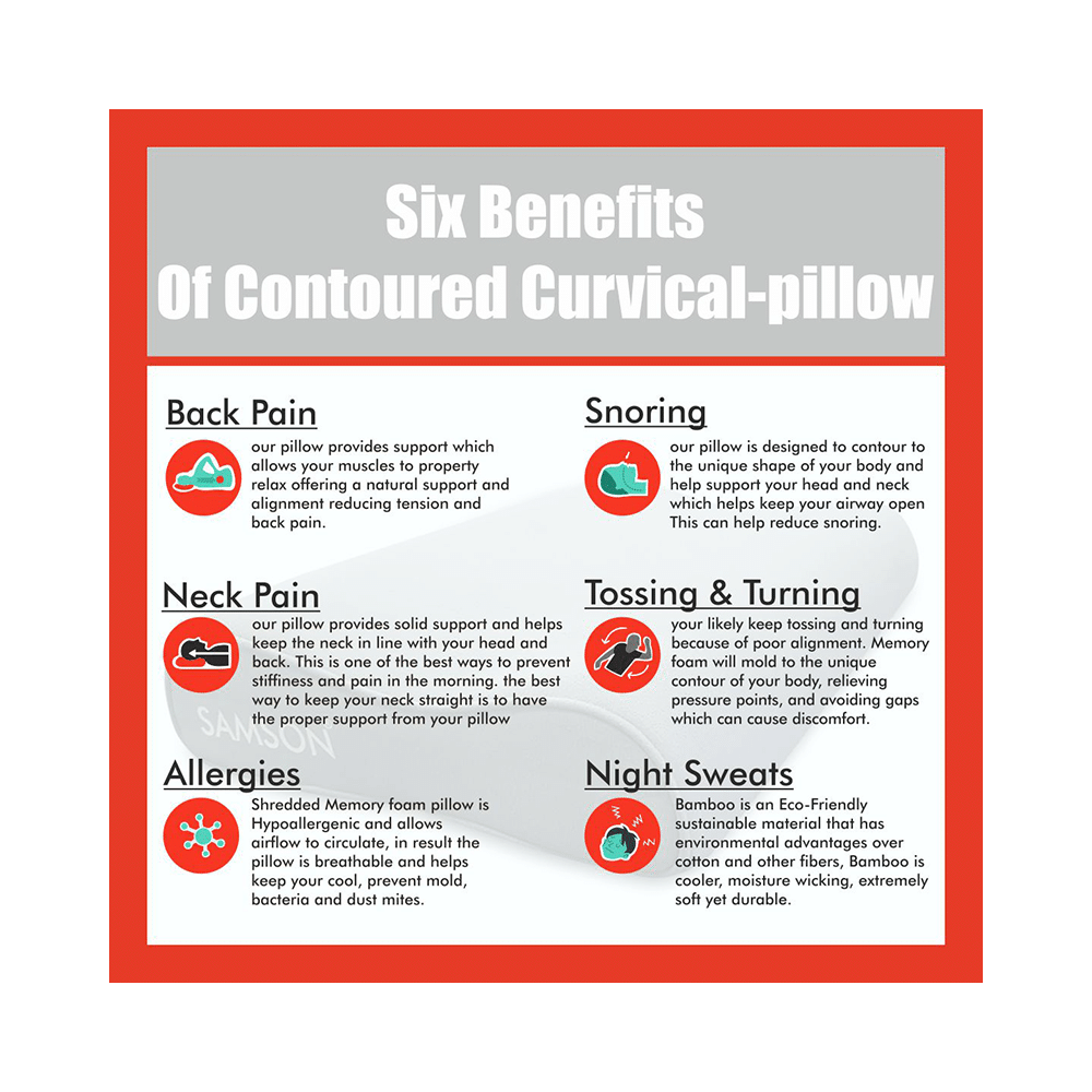 Samson CA0107 Cervical Pillow (Contoured) Universal Grey - Image 9