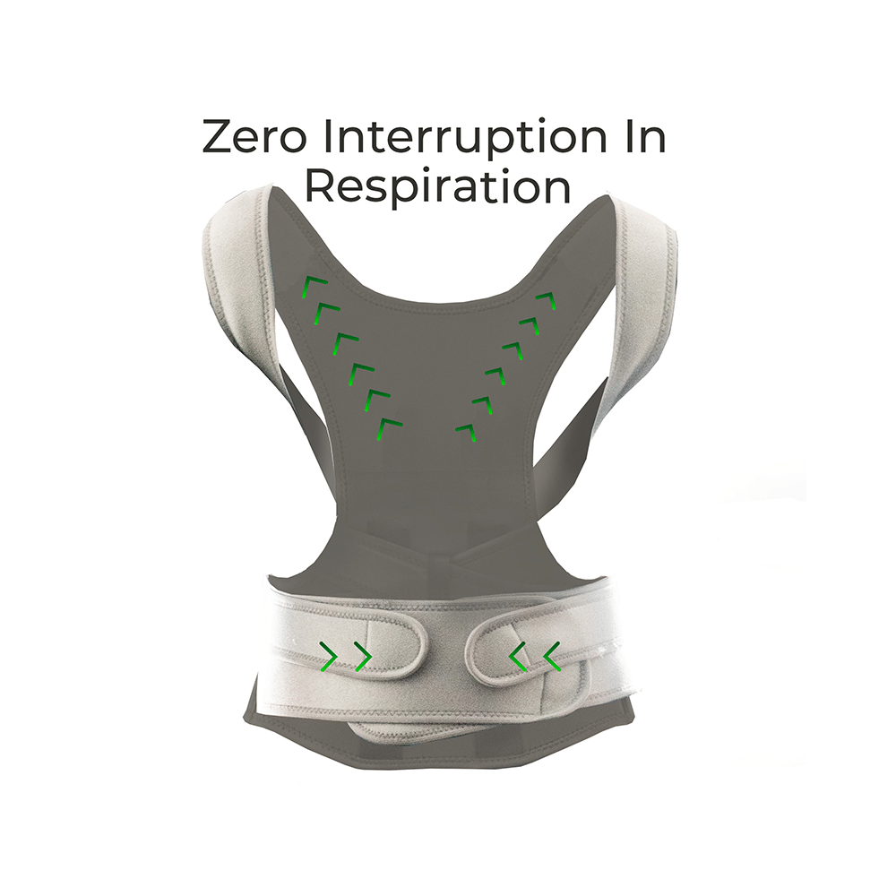 Boldfit Premium Adjustable Upper Back Straightener Posture Corrector for Men & Women Small - Image 3