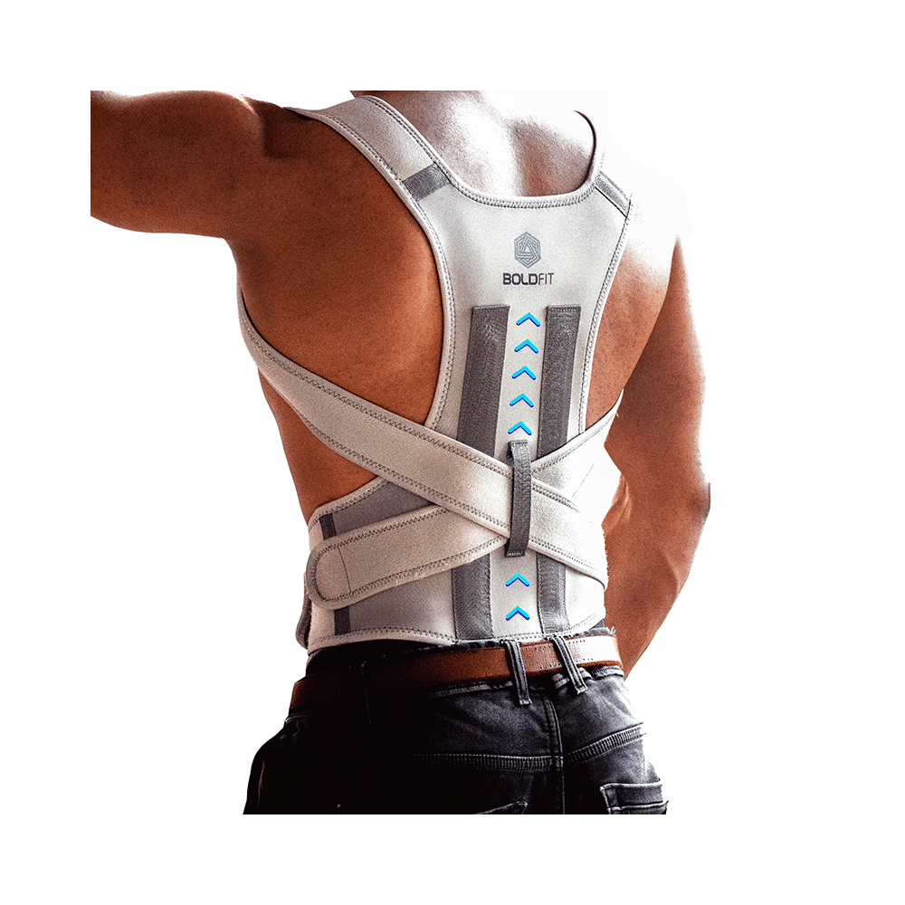 Boldfit Premium Adjustable Upper Back Straightener Posture Corrector for Men & Women Small - Image 2