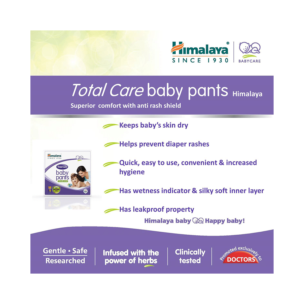 Himalaya Total Care Baby Pants | With Anti-Rash Shield & Wetness Indicator | Size Medium - Image 2