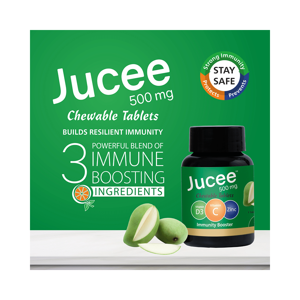 Jucee 500mg Chewable Tablet (60 Each) Delicious Kaccha Aam - Image 4