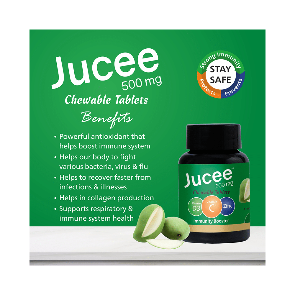 Jucee 500mg Chewable Tablet (60 Each) Delicious Kaccha Aam - Image 6