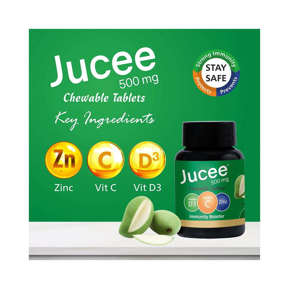 Jucee 500mg Chewable Tablet (60 Each) Delicious Kaccha Aam - Image 5