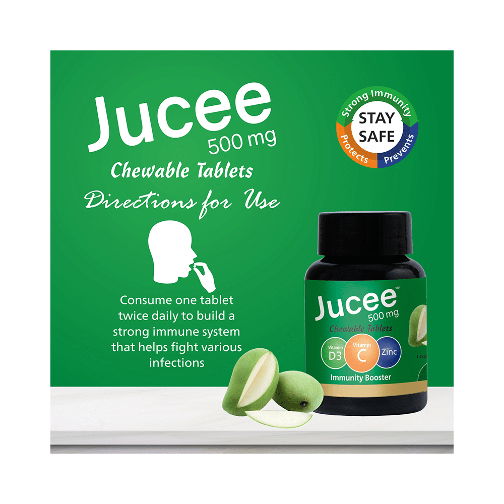 Jucee 500mg Chewable Tablet (60 Each) Delicious Kaccha Aam - Image 8