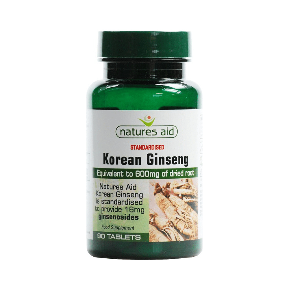 Natures Aid Korean Ginseng 600 mg Tablet