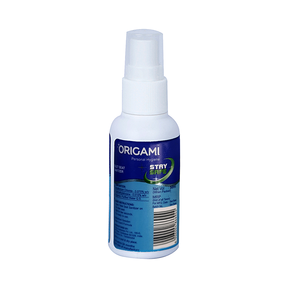 Origami Stay Safe Toilet Seat Sanitizer Spray - Image 3