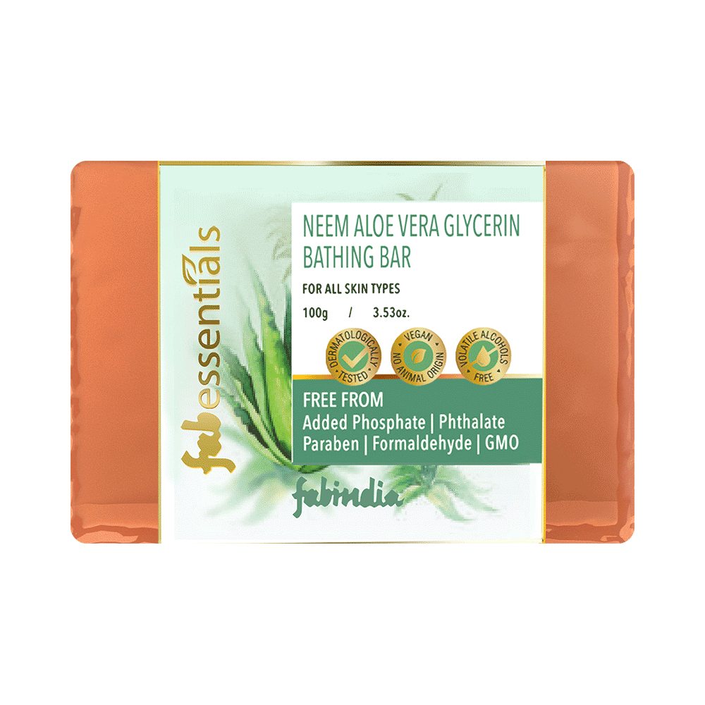 Fabessentials Neem Aloe Vera Glycerin Bathing Bar - Image 3