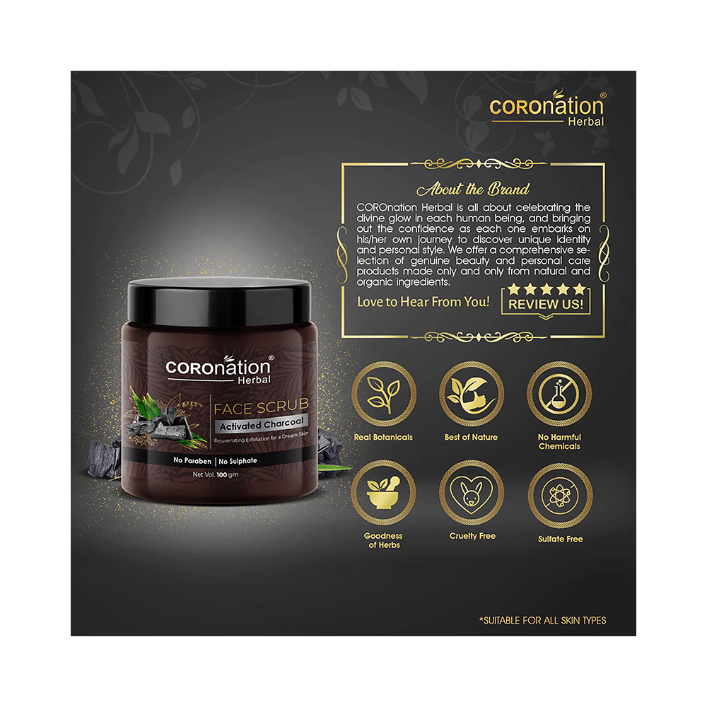 Coronation Herbal Activated Charcoal Face Scrub (100gm Each) - Image 5