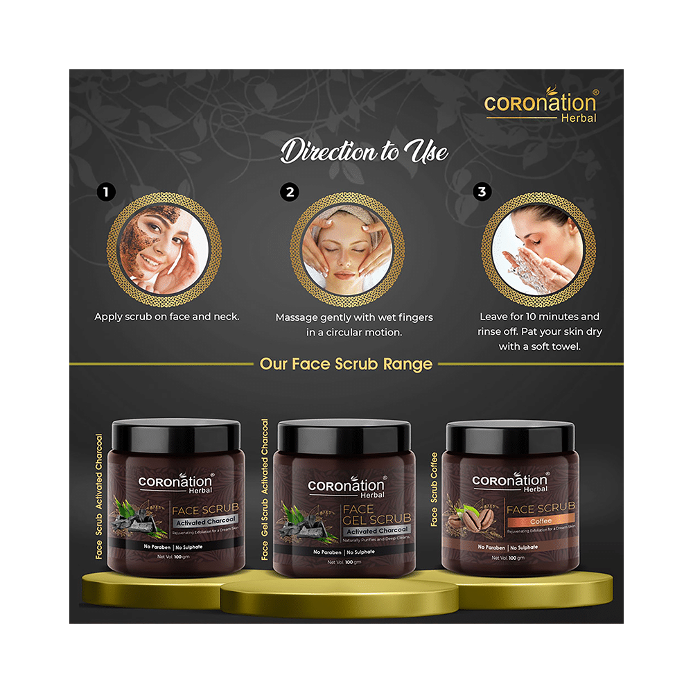 Coronation Herbal Activated Charcoal Face Scrub (100gm Each) - Image 6