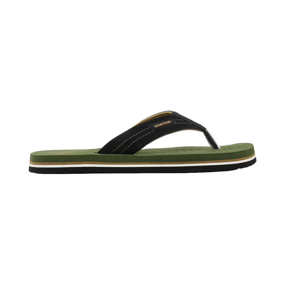 Doctor Extra Soft D28 Orthopaedic and Diabetic Super Fit Comfort Doctor Slipper, Flip-Flop, Cushion, Slides and House Slipper for Men Olive/Beige 7 - Image 7