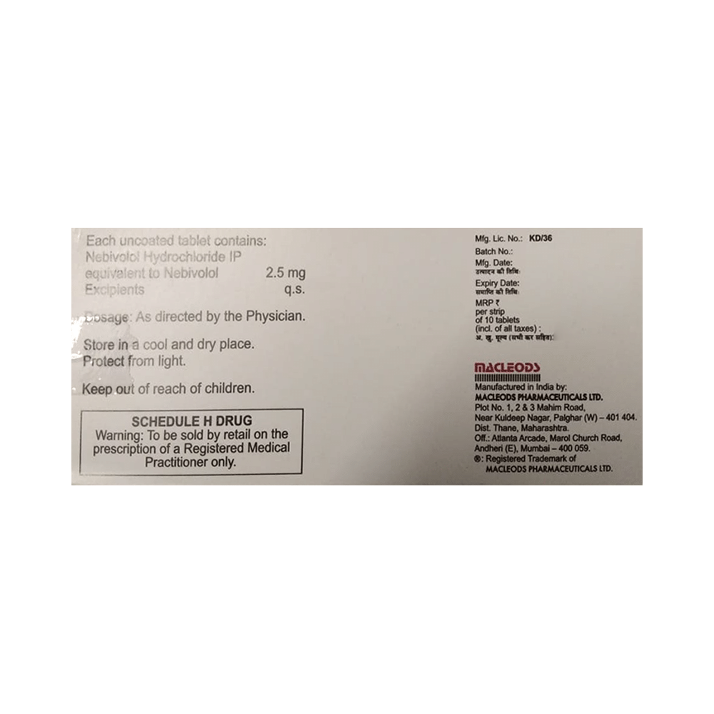 Nebimac 2.5mg Tablet - Image 2