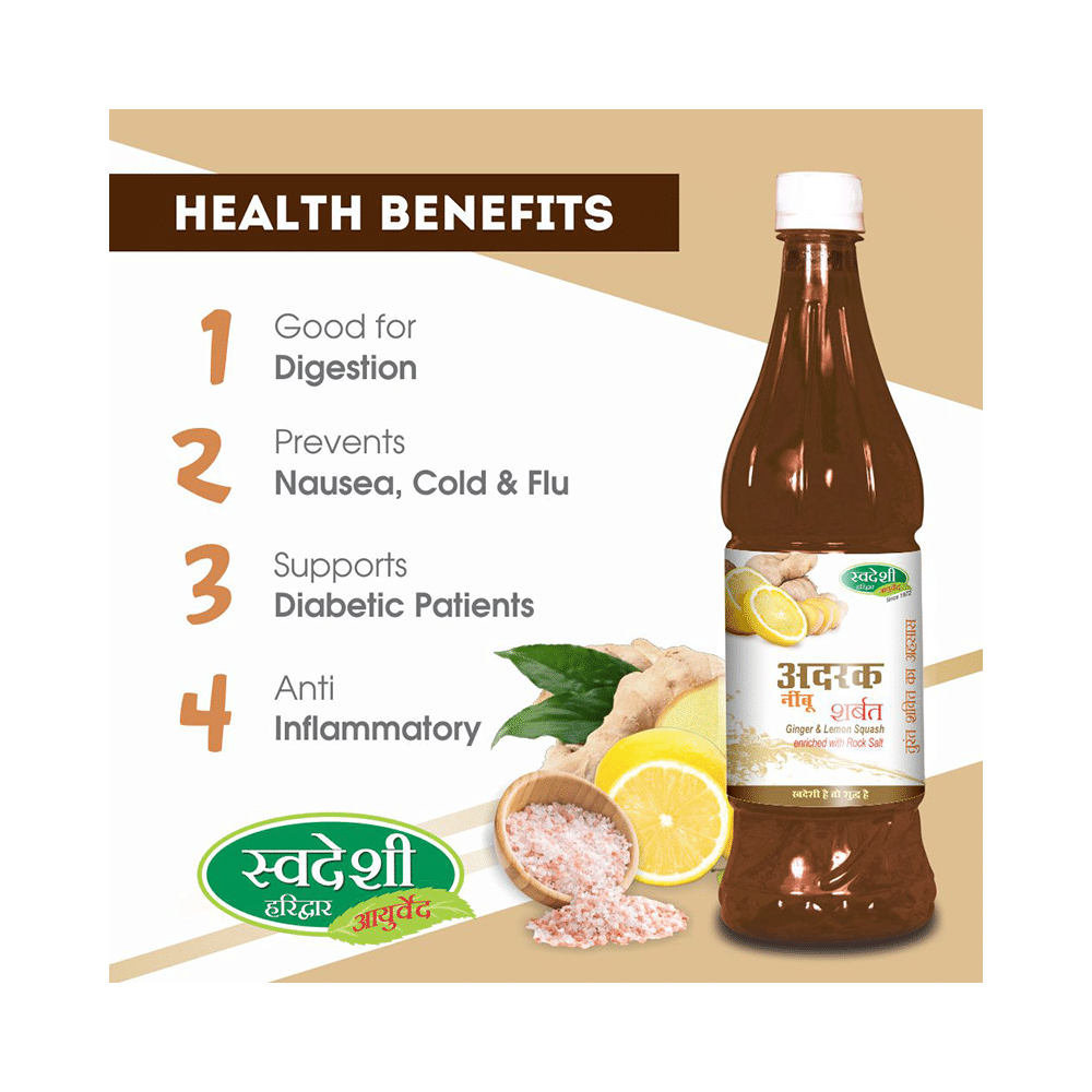 Swadeshi Ginger & Lemon Sharbat Enriched with Rock Salt - Image 4
