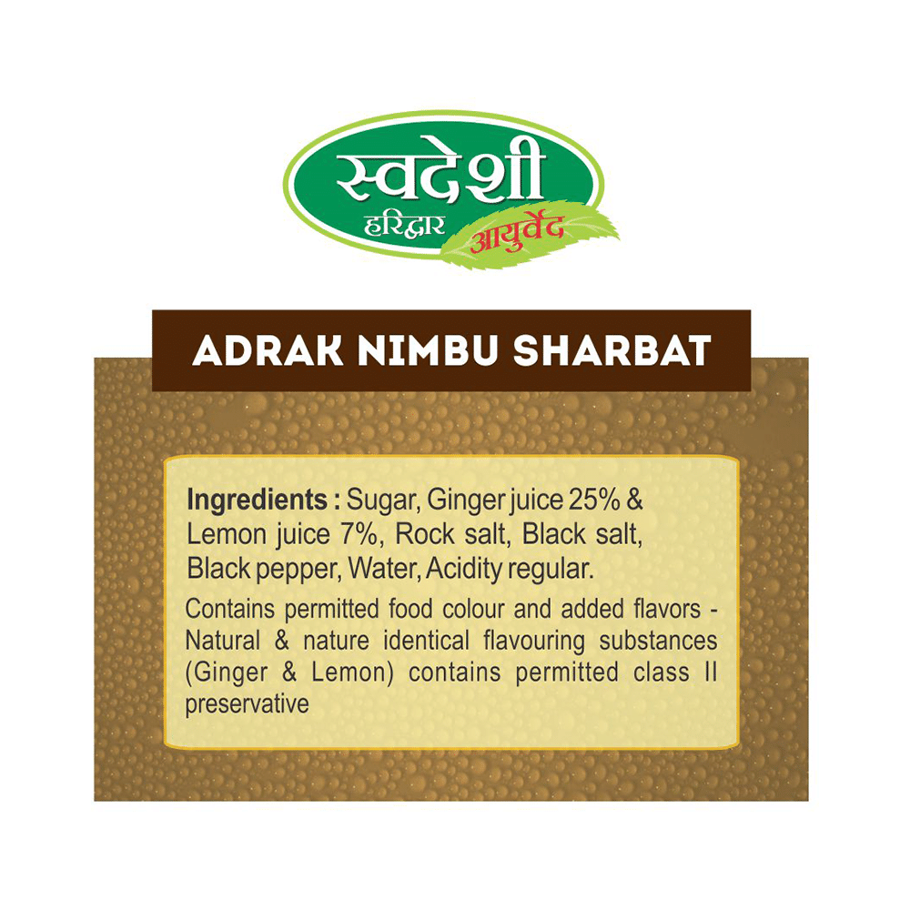 Swadeshi Ginger & Lemon Sharbat Enriched with Rock Salt - Image 3