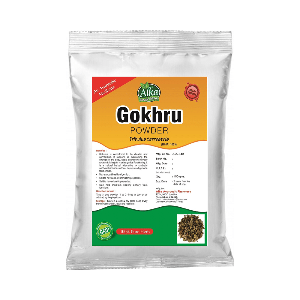 Alka Ayurvedic Pharmacy Gokhru Powder - Image 1