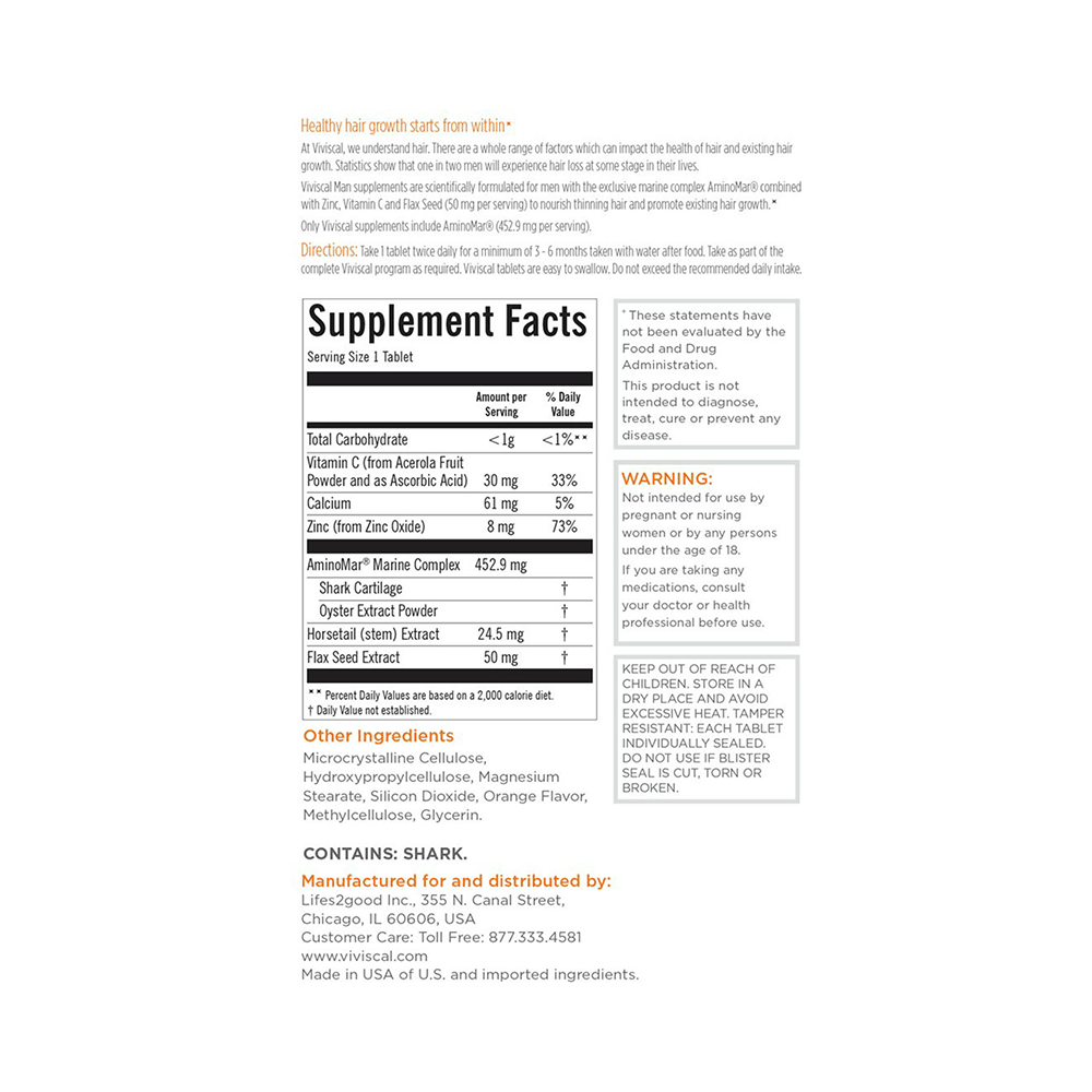 Viviscal Man Advanced Hair Health Tablet - Image 2