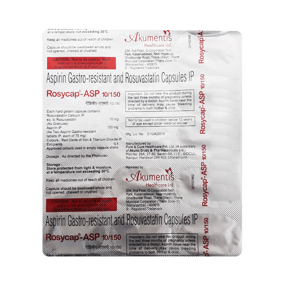 Rosycap-ASP 10mg/150mg Capsule