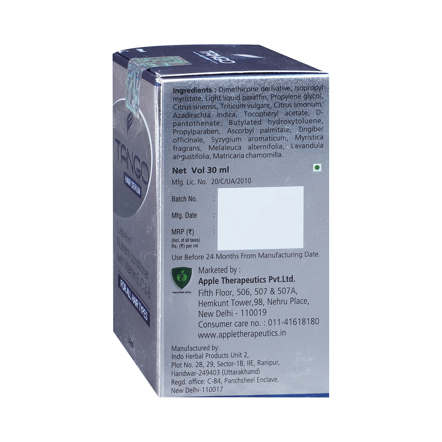 Tango Hair Serum | Leave In Nutrient Conditioner with Vitamin E, C & B - Image 4