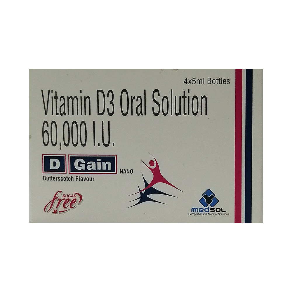 D Gain Nano Oral Solution Butterscotch Sugar Free - Image 1