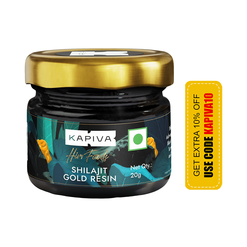 Kapiva Shilajit Gold Resin with Ashwagandha, Black Musli & Gokshura | For Stamina & Energy