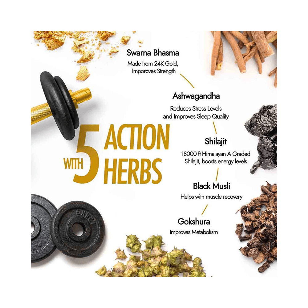 Kapiva Shilajit Gold Resin with Ashwagandha, Black Musli & Gokshura | For Stamina & Energy - Image 4