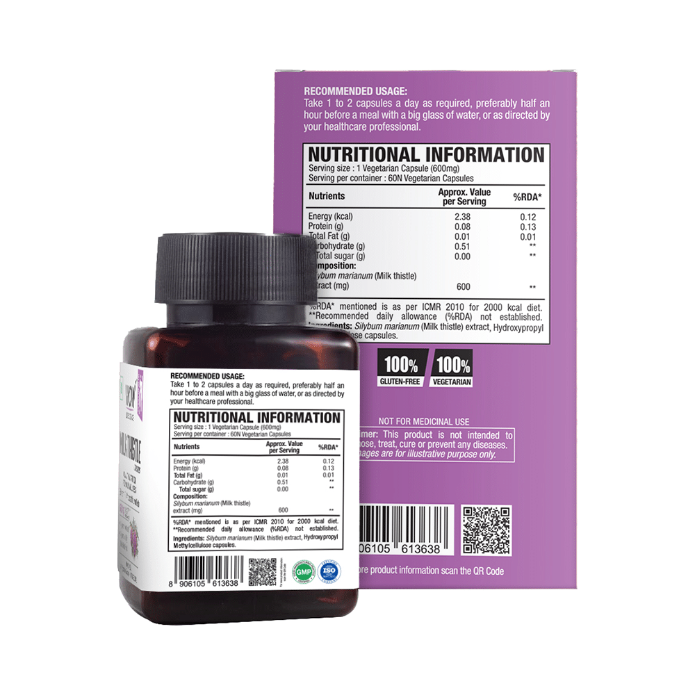 WOW Life Science Milk Thistle Vegetarian Capsule - Image 2