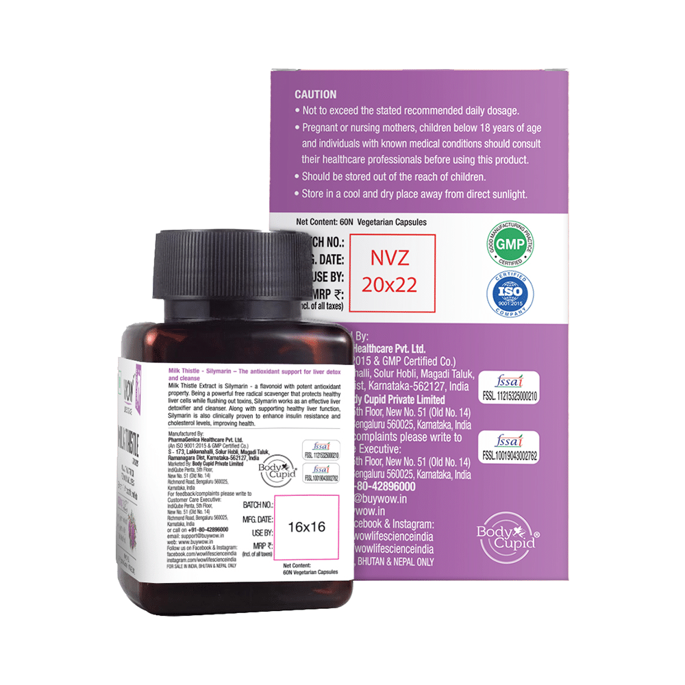 WOW Life Science Milk Thistle Vegetarian Capsule - Image 4