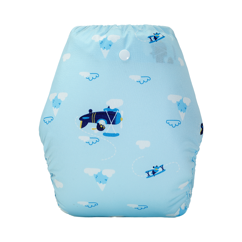 Bumberry Adjustable Reusable Cloth Diaper Cover With 1 Wet Free Insert Helicopter - Image 6