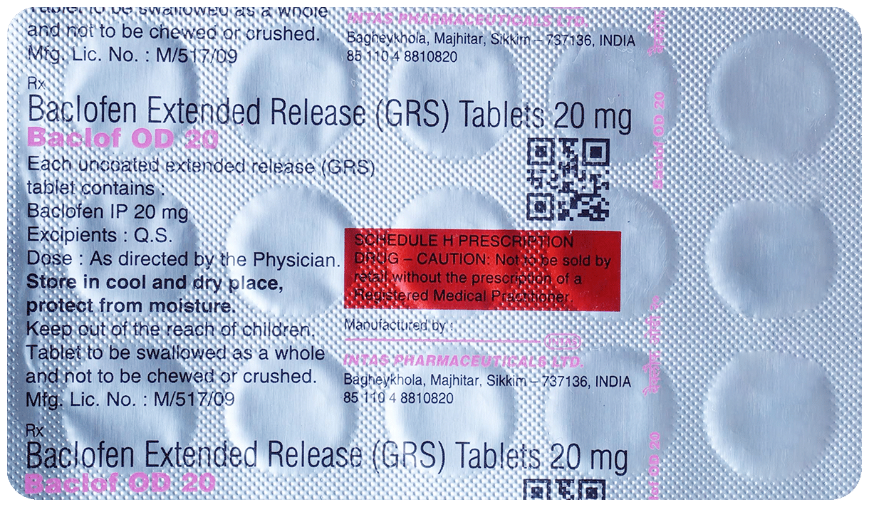 Baclof OD 20 Tablet - Image 2