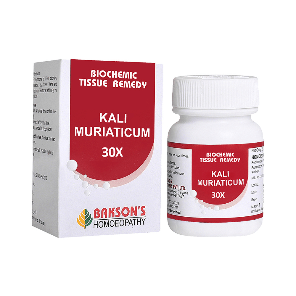 Bakson's Homeopathy Kali Muriaticum Biochemic Tablet 30X