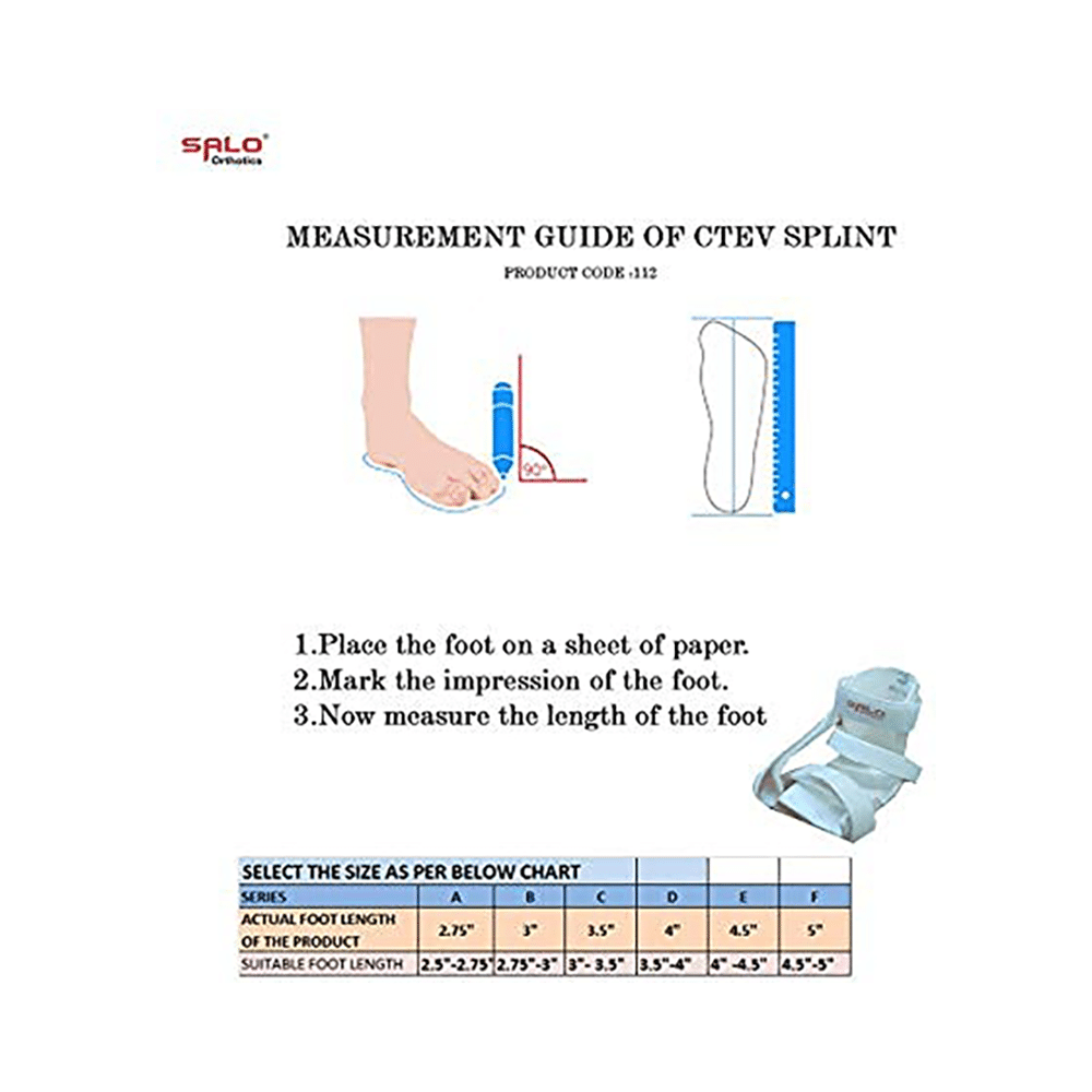 Salo Orthotics Ctev Splint Clubfoot Shoe 3inch Right - Image 7