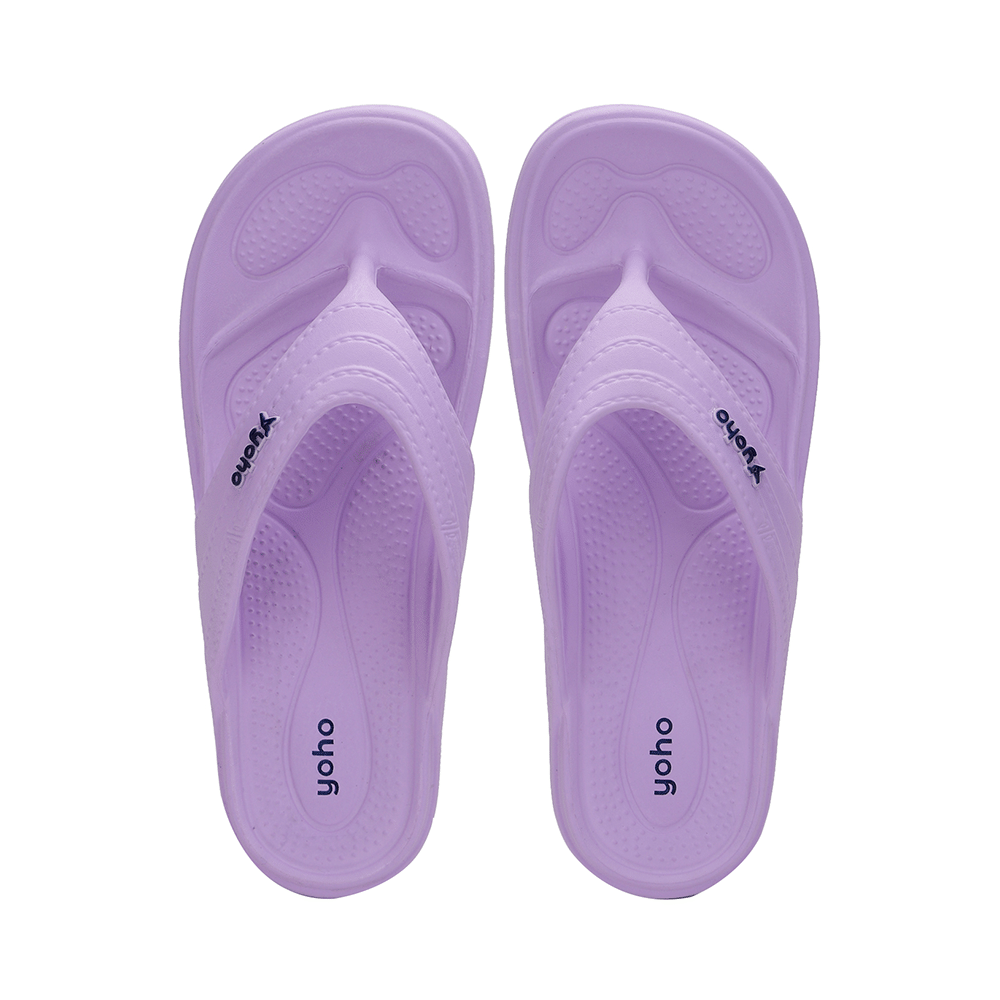 Yoho Lifestyle Acupressure Flip Flops for Women Pastel Lavender 4 - Image 1