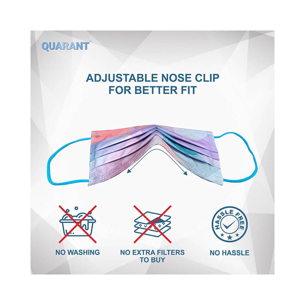 Quarant Mask 4 Ply Designer Protective Face Prism Print Multicolor - Image 5