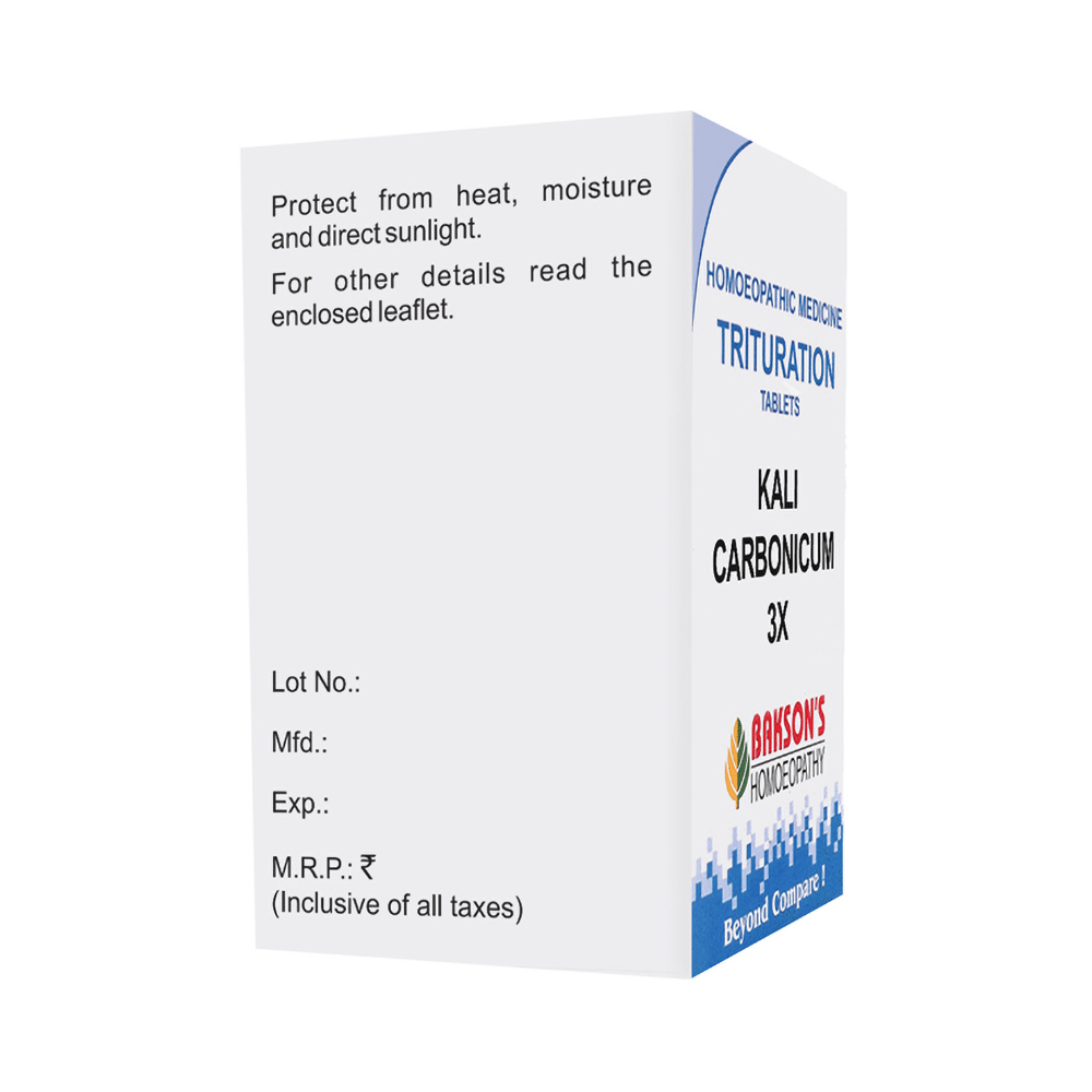 Bakson's Homeopathy Kali Carbonicum Trituration Tablet 3X - Image 3