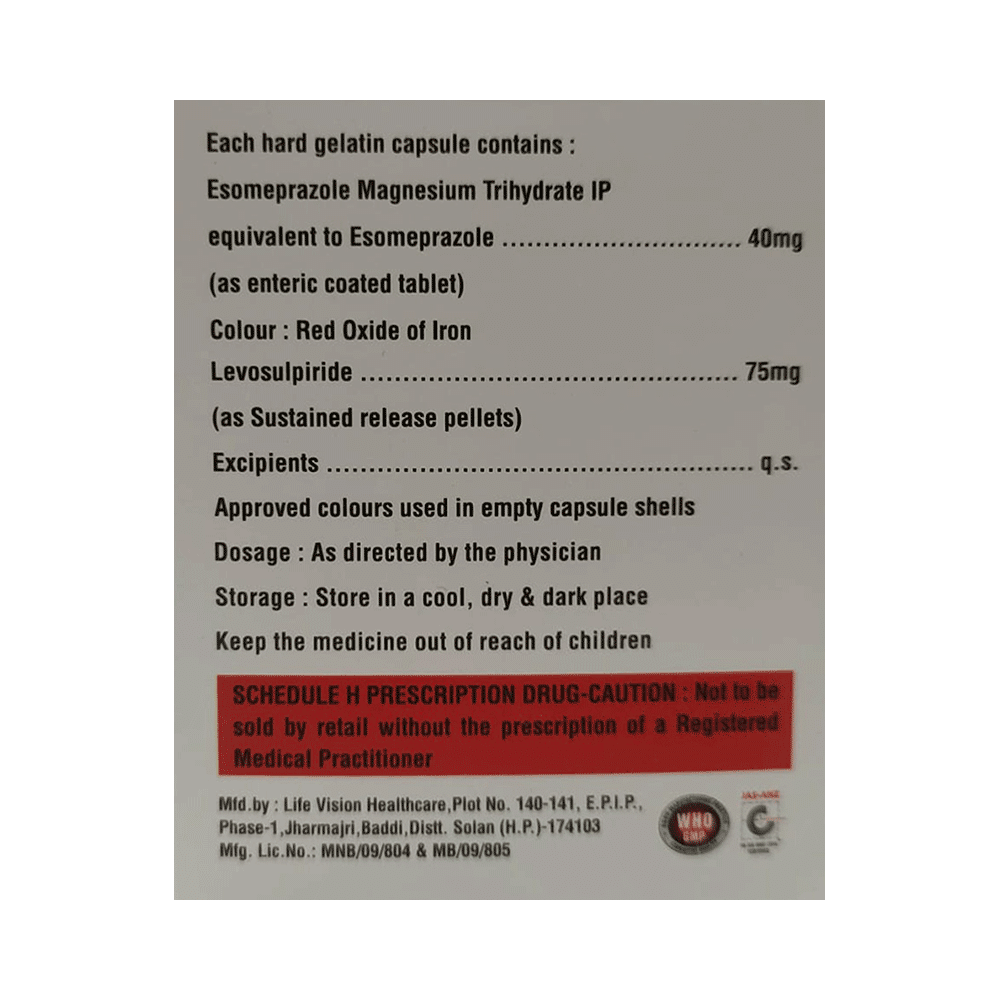Essom L 75mg/40mg Capsule - Image 2