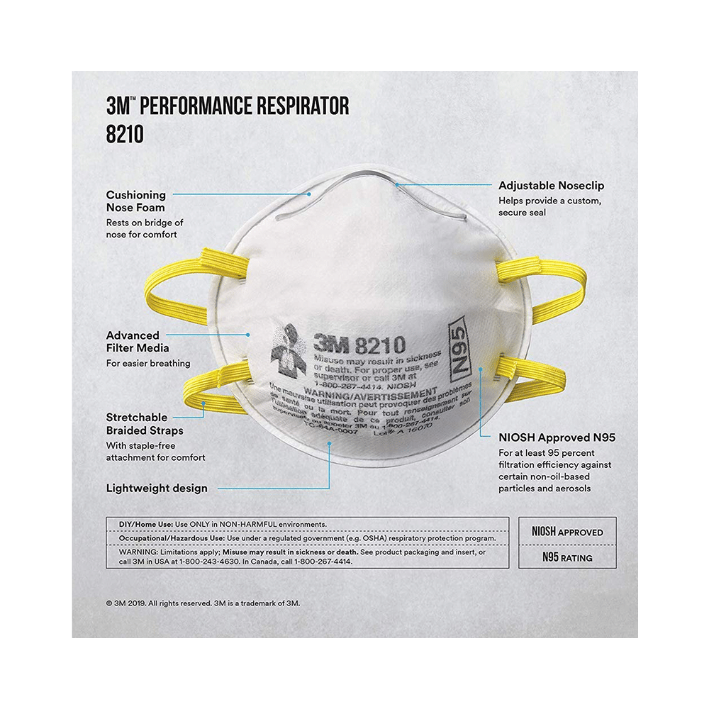 3M N95 8210 Particulate Respirator Mask - Image 5