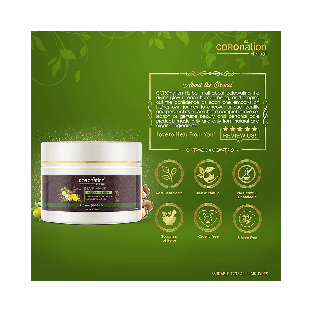 Coronation Herbal Olive & Macadamia Hair Mask (200gm Each) - Image 5