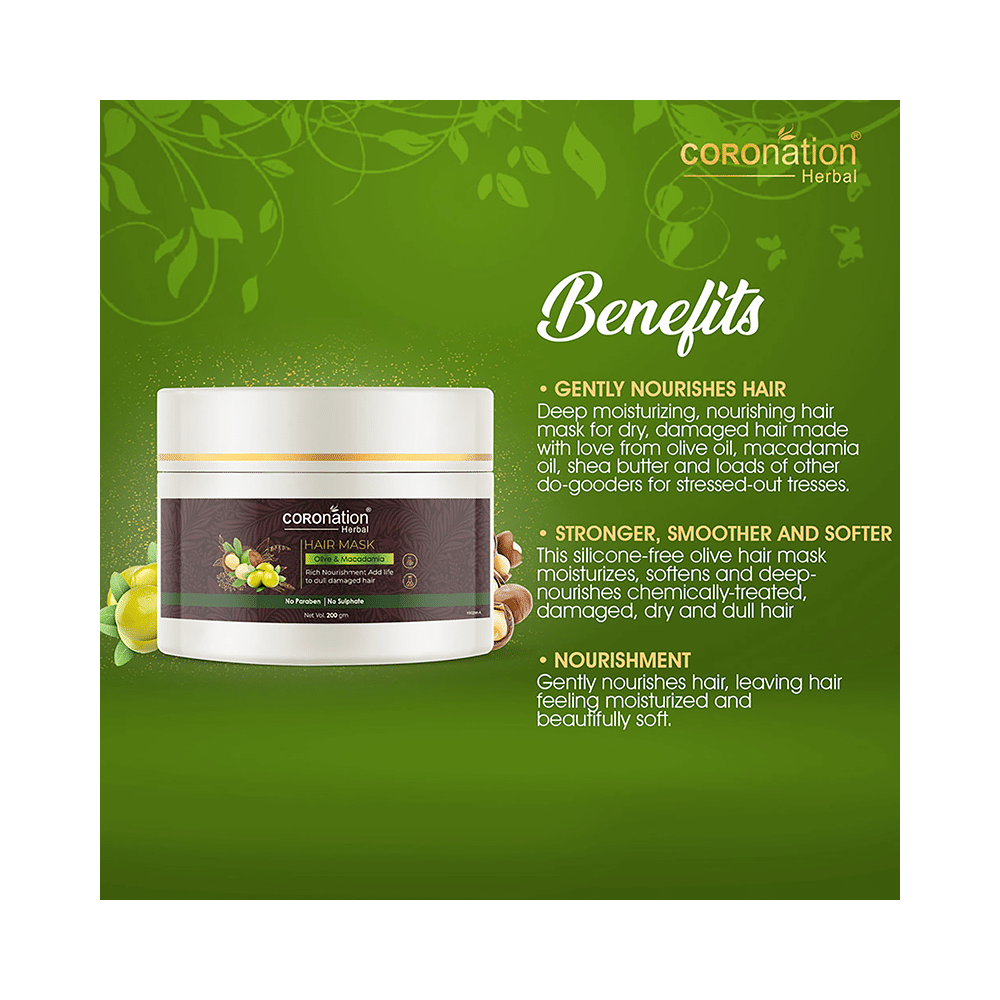 Coronation Herbal Olive & Macadamia Hair Mask (200gm Each) - Image 3