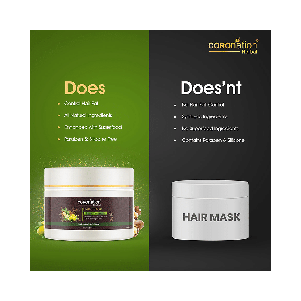 Coronation Herbal Olive & Macadamia Hair Mask (200gm Each) - Image 4