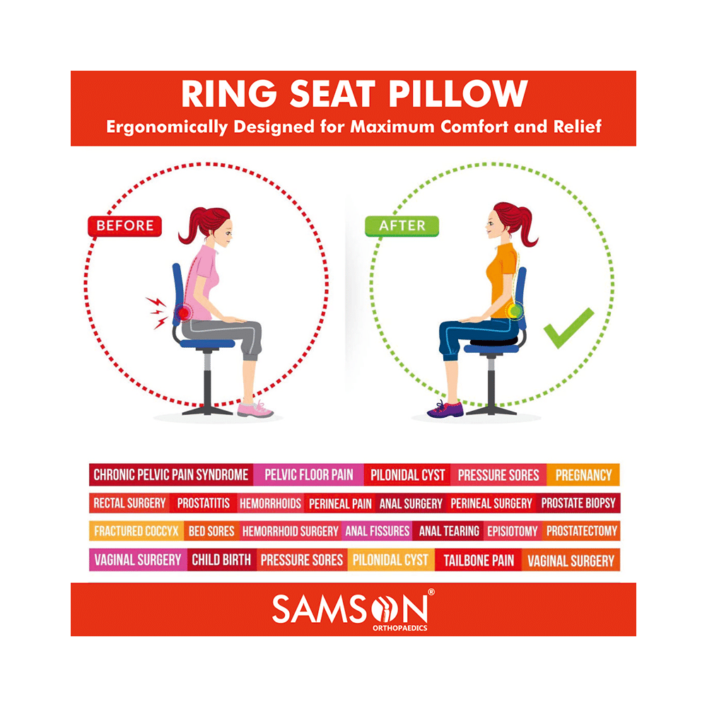 Samson LS0417 Ring Seat Pillow Universal Grey - Image 6