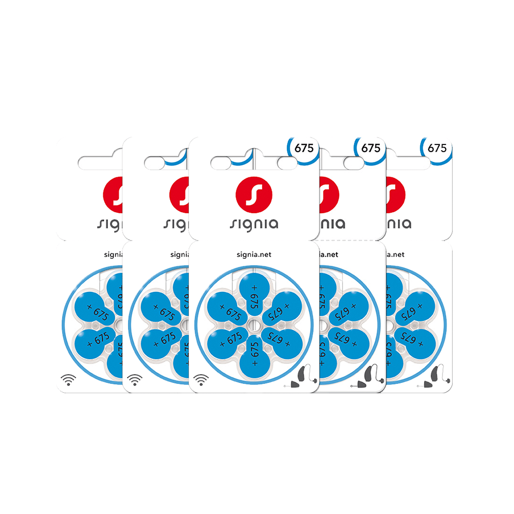Signia Size 675 Hearing Aid Battery (6 Each)