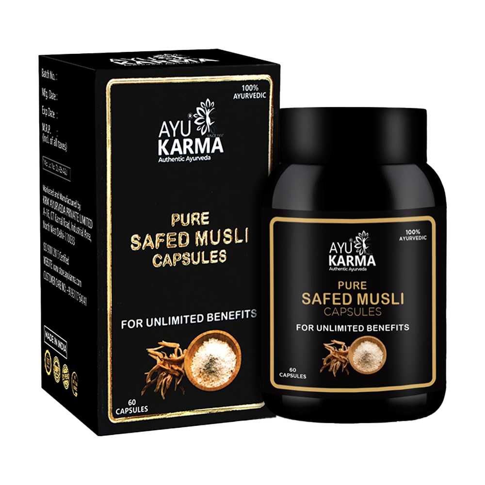 Ayukarma Pure Safed Musli Capsule (60 Each)