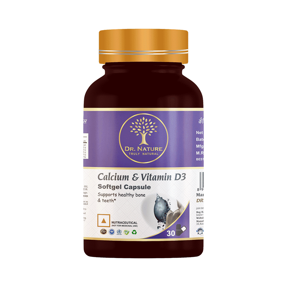 Dr. Nature Clacium & Vitamin D3 Softgel Capsule - Image 1