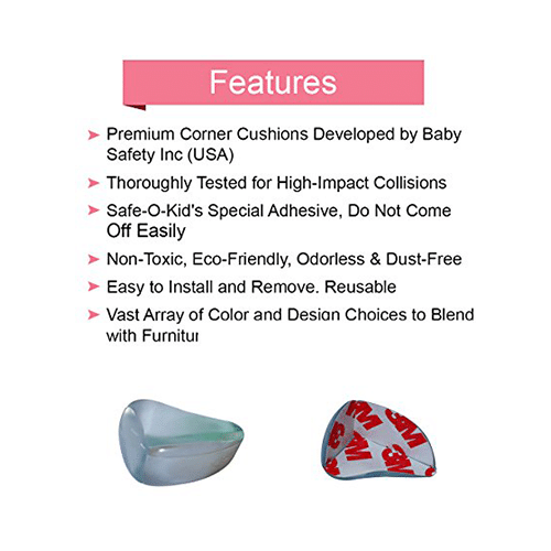 Safe-O-Kid Tear Drop Corner Caps White - Image 3