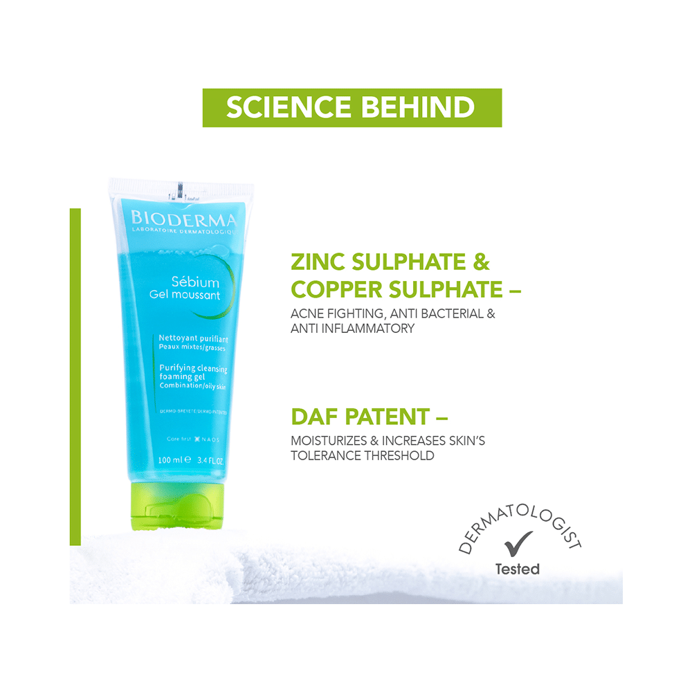 Bioderma Sebium Moussant Purifying Cleansing Foaming Gel - Image 2