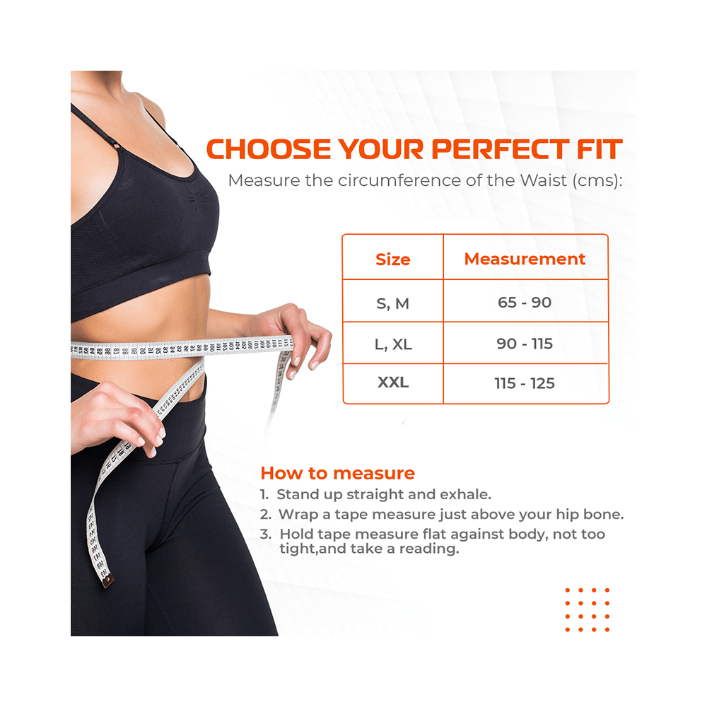 Vissco Lumboset Advance Belt, Back Support for Back Pain Relief, Posture Correction Medium Black - Image 2